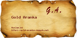 Gold Aranka névjegykártya